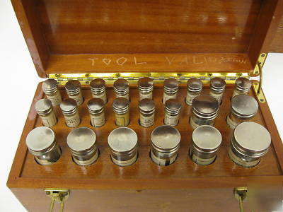 Van keuren precision steel balls in wood case