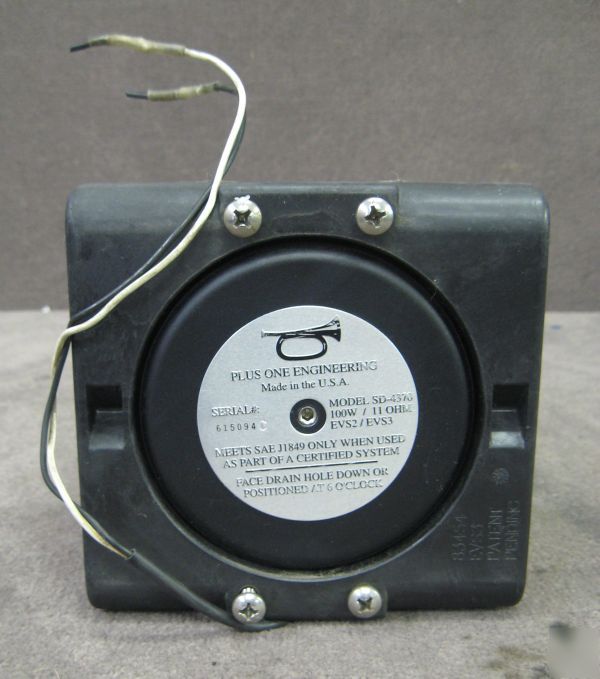 Whelen SA314 100W siren speaker 123DB fire police 