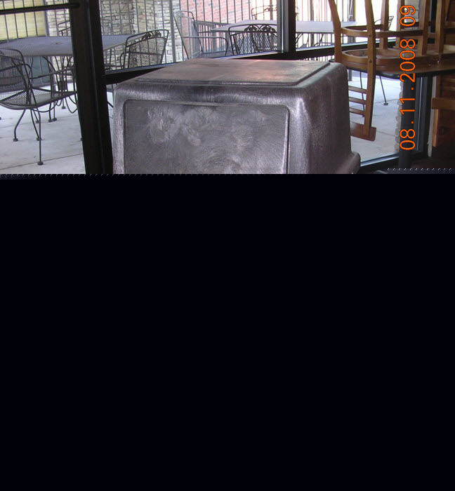 Woodgrain restaurant commercial garbage can ex+