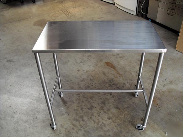  sawyer instrument table with h-brace backtable
