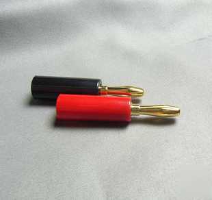 6 x gold plate audio banana speaker plug plastic shell