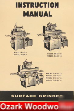 Doall D6, D8, D10 surface grinder instructions manual