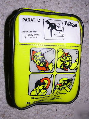 Drager parat c escape smoke hood device. draeger 