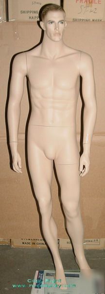 New 6'h skintone male muscular mannequin torso M4