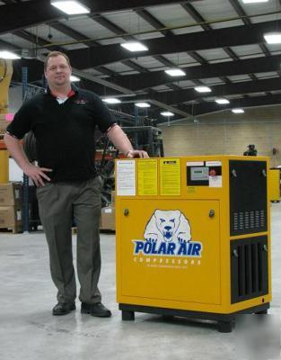 New eaton 10 hp, 1-phase, rotary screw air compressor