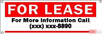 Property for lease vinyl banner custom name and text