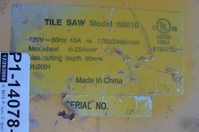 Qep wet tile / stone saw model # 60010 great saw