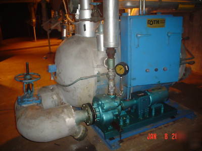 Roth turbine pump boiler condensate tank baldor motors 