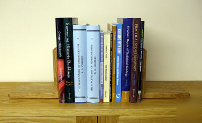 Solid oak bookends