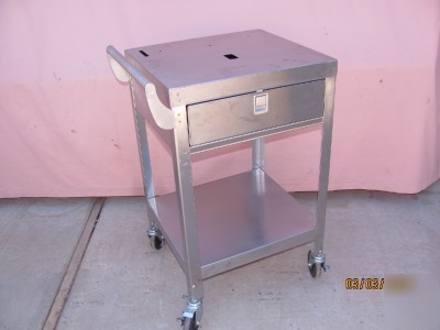 Stainless steel medical equipment utility cart stand 