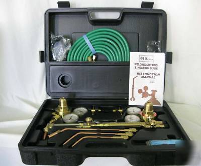  welding outfit kit 3 tips rosebud cutting head hose