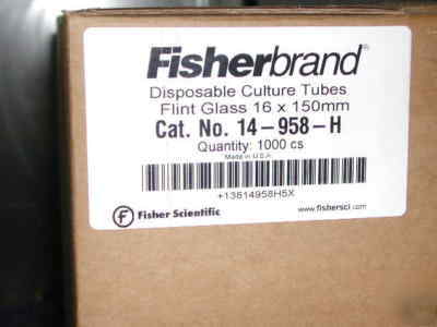 Fisherbrand 14-958H tube cult dsp 16 x 150MM, 1000 cs
