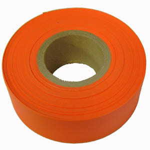72 rolls - plastic glo-orange flagging tape