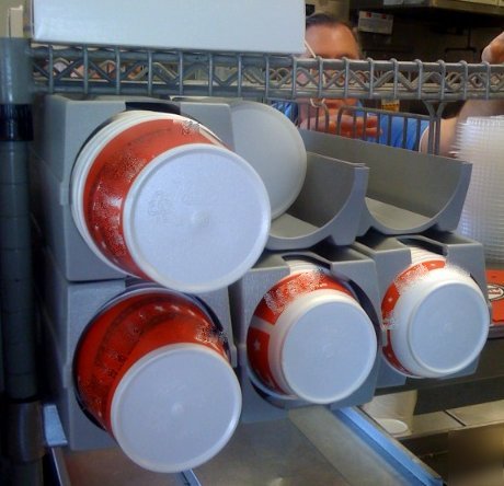 Dispenser for styro service cups/lids