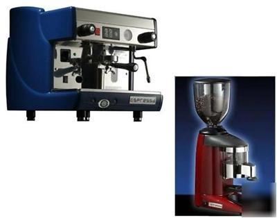 Espressa automatic one group machine w/ burr grinder