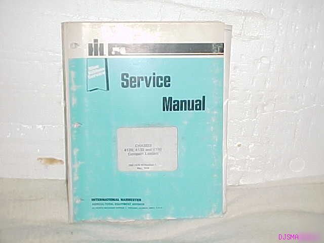 Ih blue ribbon 4120 4130 4150 skid steer service manual