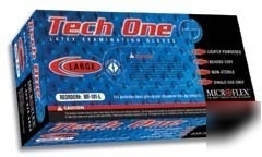 Microflex tech one latex examination gloves, : mf-101-l