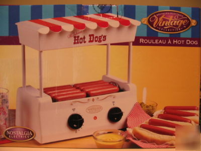 New hot dog rotisserie griller roller & bun warmer 