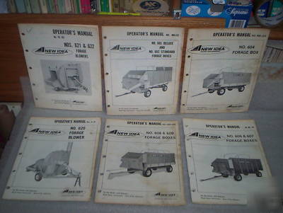 New idea forage boxes farm operator's manuals lot of 6