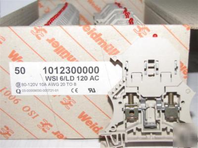 Weidmuller fused terminal blocks 101230000 120AC 50 