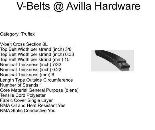 General utility v-belt 3L400 3/8