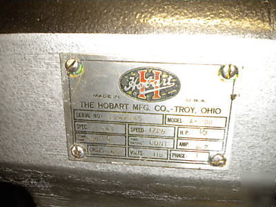 Hobart 20 quart dough mixer with attachments