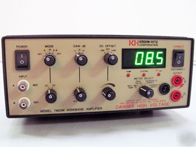 Krohn-hite 7602M amplifier dc-1MHZ 141VRMS 17 34 watts