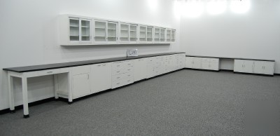 Lab laboratory cabinets casework 44' w/ counter tops