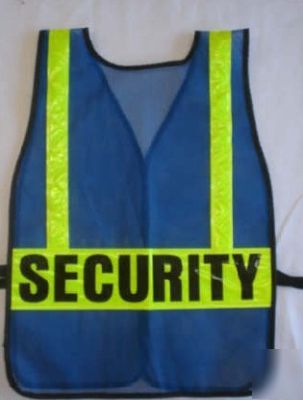 New blue security traffic safety reflective vest & mall