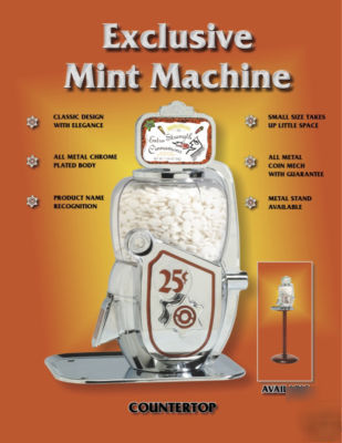 New vintage-style mint, candy & gum vending machine
