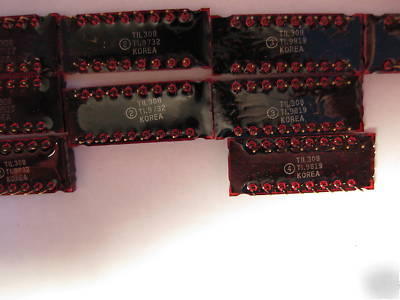 TIL308, red, 7-segment led, ti, 16 pin, with logic