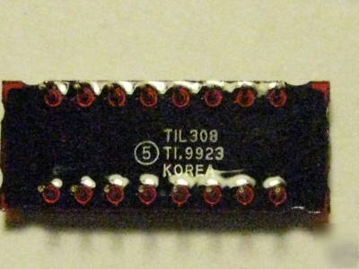 TIL308, red, 7-segment led, ti, 16 pin, with logic