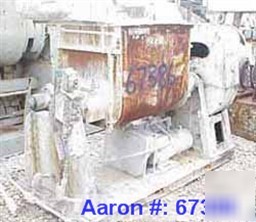 Used: j h day double arm mixer, carbon steel, 50 gallon