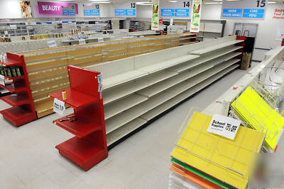 Used streater shelving gondolas--2 sections per lot