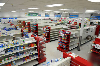Used streater shelving gondolas--2 sections per lot