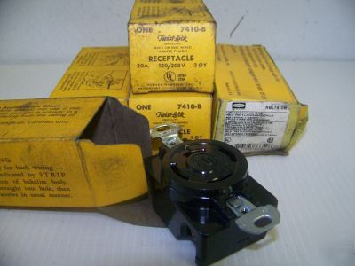 New lot hubbell HBL7410B 20 amp 10 amp receptacle
