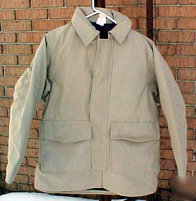 New very heavy lined insulated nomex coat beige medium