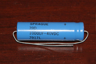 2PCS vintage nos sprague 39D 1000UF 40V capacitors
