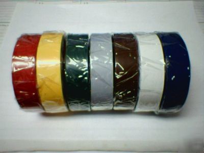 Colored freezrflex vinyl electrical tape - 3 rolls