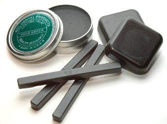 Dental casting inlay wax - 40/40 green- 2 oz tin