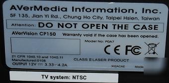 Avermedia avervision CP150 portable visial presenter