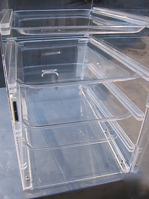 Commercial acrylic 4 tray display case doughnut cookies