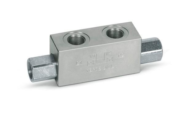 Double pilot operated hydraulic check valves 1/2