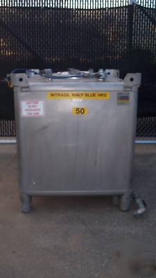 Hoover liquitote mixer tank tote s/s stainless 350 gal 
