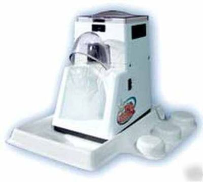 New ice shaver icee snow cone machine maker + drip tray