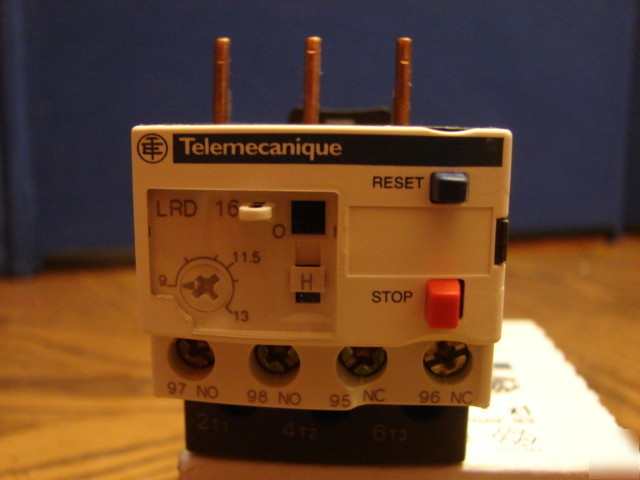 New - telemecanique LRD16 - overload relay 9-13 amps 