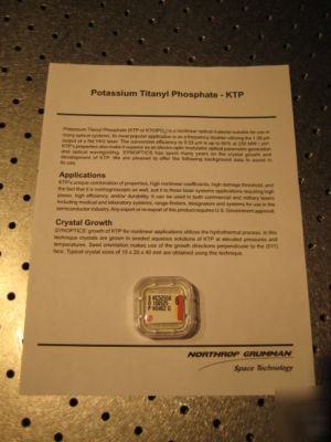 Northrop grummon 'synaptics' 'litton' ktp crystal 