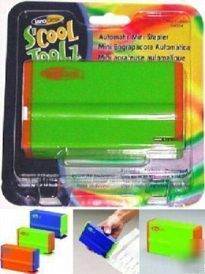 Stapler automatic battery kids mini school green fun