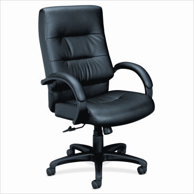Hon VL690 high-back leather chair black leather