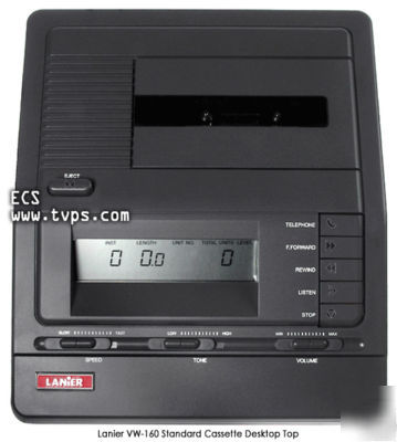 Lanier vw-160 VW160 standard cassette transcriber